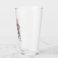 Tom & Jerry Frosted GLASS Cup Mug Tumbler