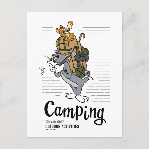 Tom  Jerry Camping Postcard