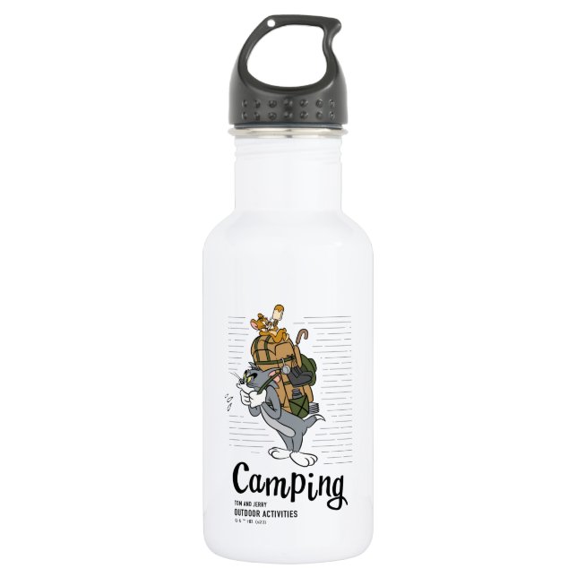 Tom & Jerry Camping Stainless Steel Water Bottle (Front)