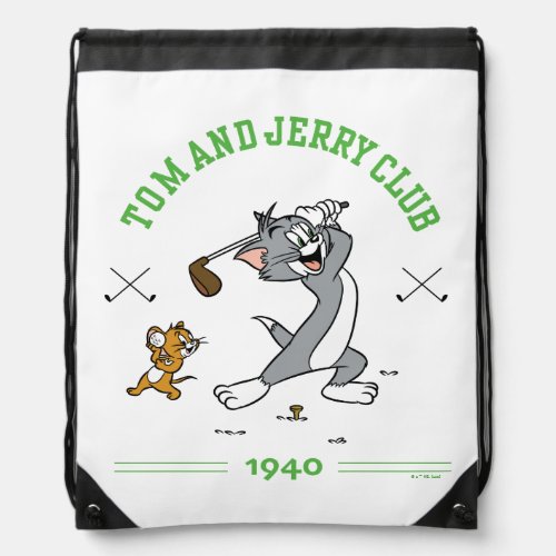 Tom  Jerry Golfing Club 1940 Drawstring Bag