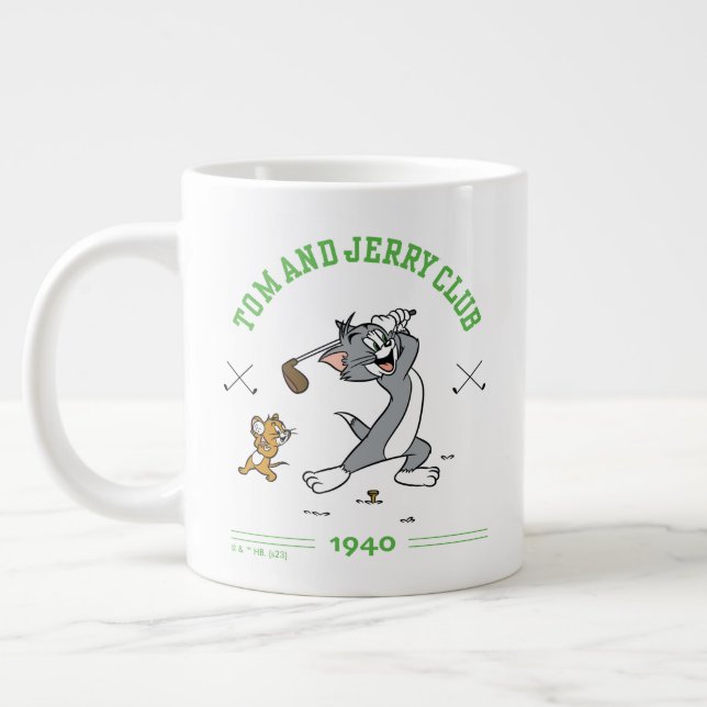 Tom & Jerry Golfing Club 1940 Giant Coffee Mug (Left)