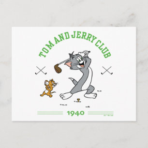 Tom & Jerry Golfing Club 1940 Postcard