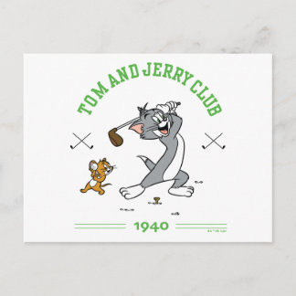 Tom & Jerry Golfing Club 1940 Postcard