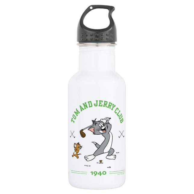 Tom & Jerry Golfing Club 1940 Stainless Steel Water Bottle (Front)