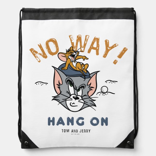Tom & Jerry Golfing "No Way" Drawstring Bag (Front)