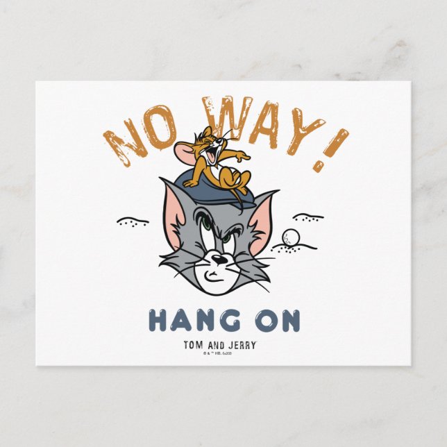 Tom & Jerry Golfing "No Way" Postcard (Front)