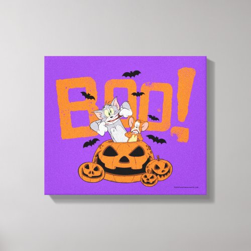 Tom  Jerry  Happy Halloween Boo Canvas Print