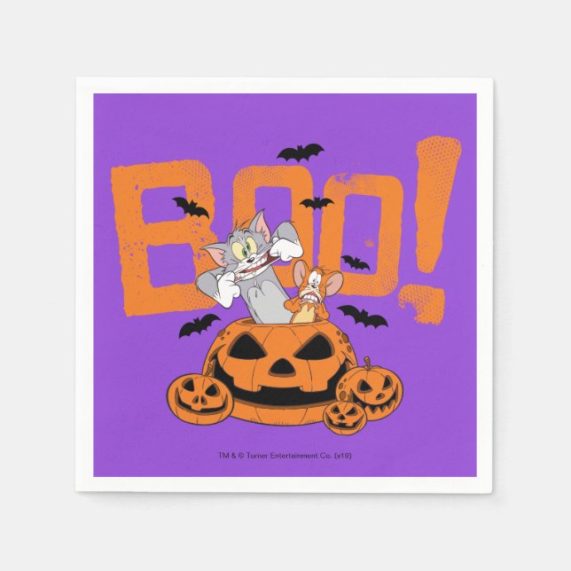 Tom & Jerry | Happy Halloween Boo Napkins (Front)