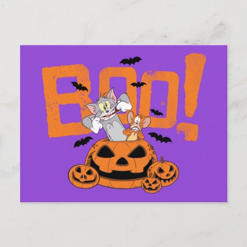 Tom  Jerry  Happy Halloween Boo Postcard