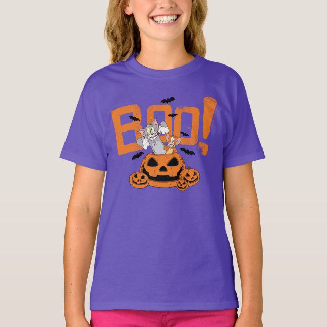 Tom & Jerry | Happy Halloween Boo T-Shirt (Front)