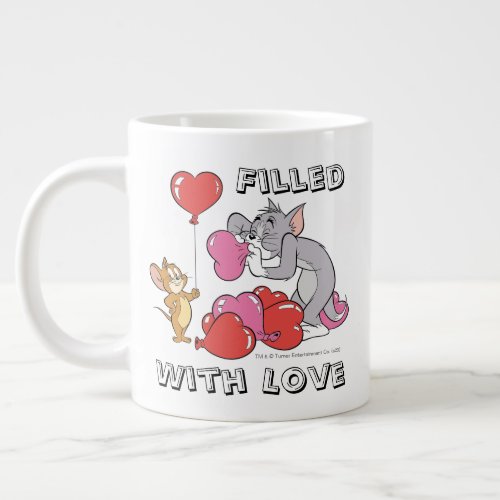 Tom  Jerry Inflate Valentine Heart Balloons Giant Coffee Mug