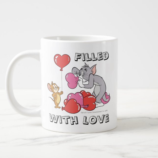 Tom & Jerry Inflate Valentine Heart Balloons Giant Coffee Mug (Left)