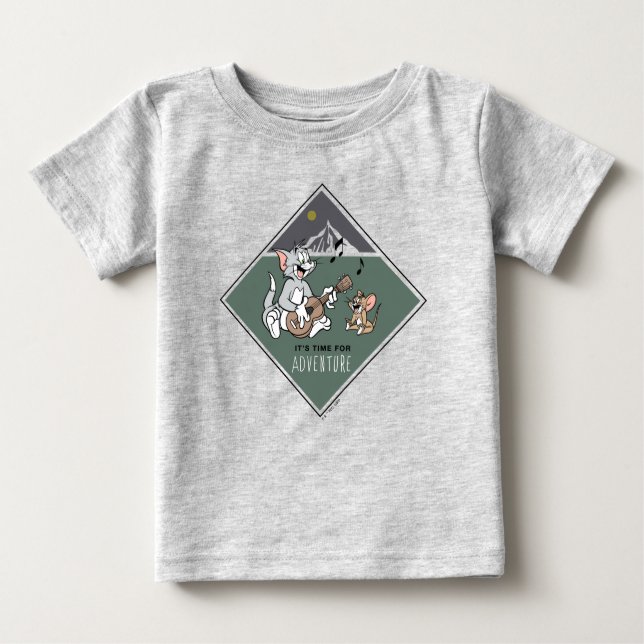 Tom & Jerry "It's Time For Adventure" Baby T-Shirt (Front)