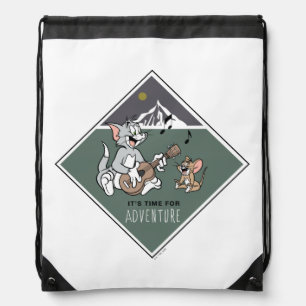 Tom & Jerry "It's Time For Adventure" Drawstring Bag