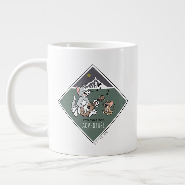 Tom & Jerry "It's Time For Adventure" Giant Coffee Mug (Left)