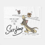 Tom &amp; Jerry &quot;It&#39;s Time For Surfing&quot; Fleece Blanket
