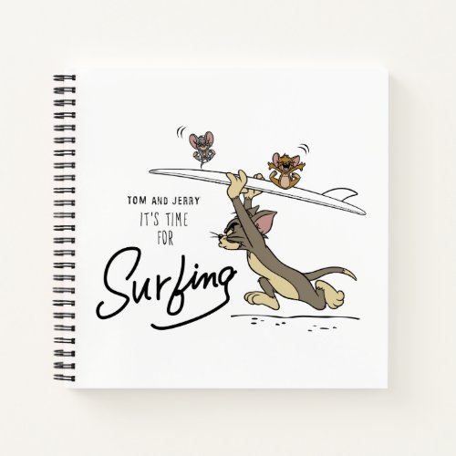 Tom  Jerry Its Time For Surfing Notebook