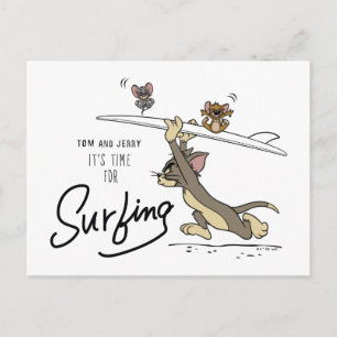 Tom & Jerry "It's Time For Surfing" Postcard