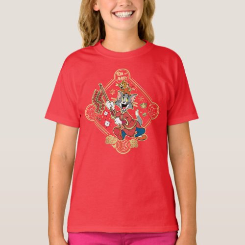 Tom  Jerry Lighting Firecrackers T_Shirt