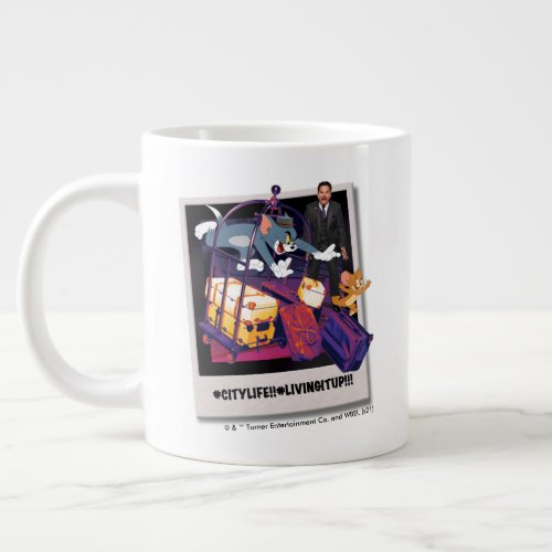 Tom  Jerry Luggage Crash Photograph Giant Coffee Mug