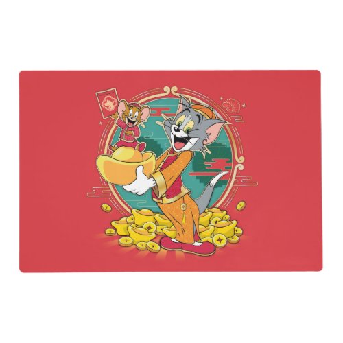 Tom  Jerry New Years Red Envelope Placemat