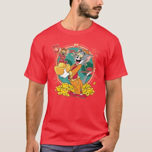 Tom  Jerry New Years Red Envelope T_Shirt
