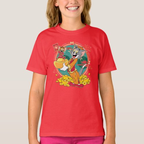 Tom  Jerry New Years Red Envelope T_Shirt