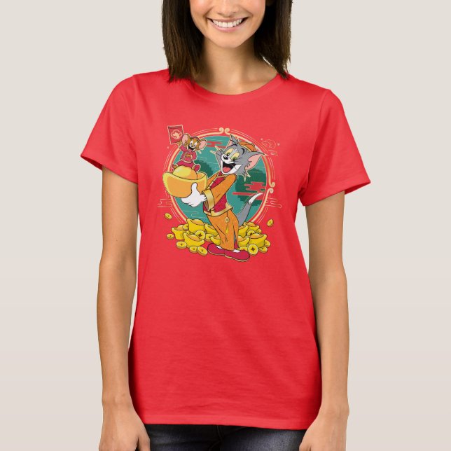 Tom & Jerry New Years Red Envelope T-Shirt (Front)