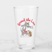 Tom & Jerry Frosted GLASS Cup Mug Tumbler