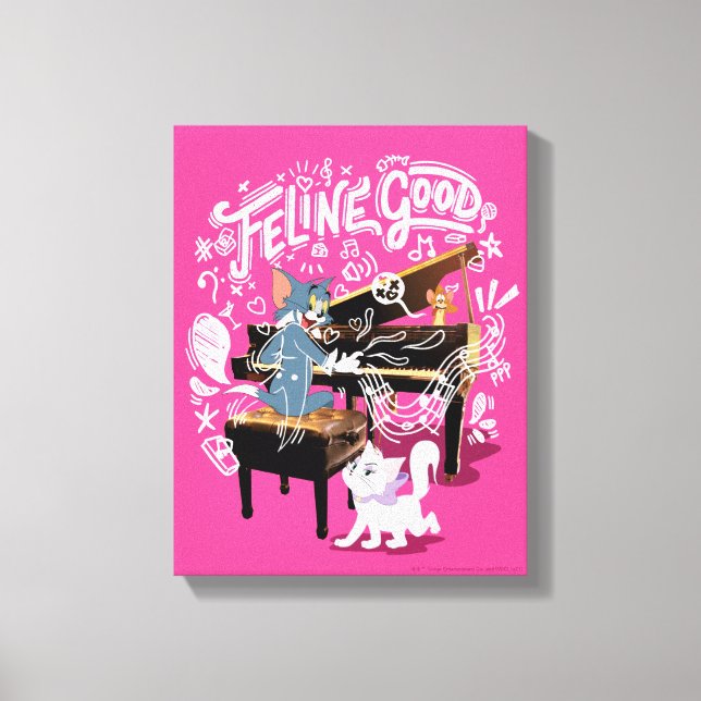 Tom & Jerry Play Piano - Feline Good Canvas Print (Front)