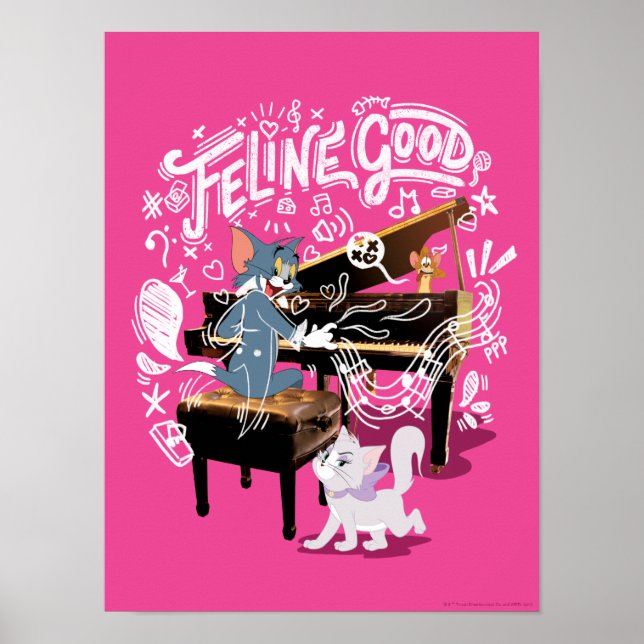Tom & Jerry Play Piano - Feline Good Poster (Front)
