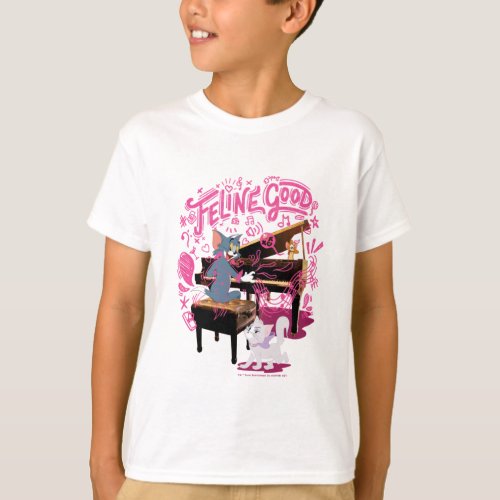 Tom  Jerry Play Piano _ Feline Good T_Shirt