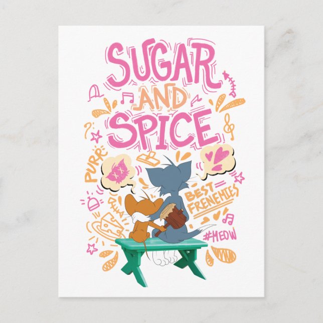Tom & Jerry - Sugar And Spice Postcard (Front)