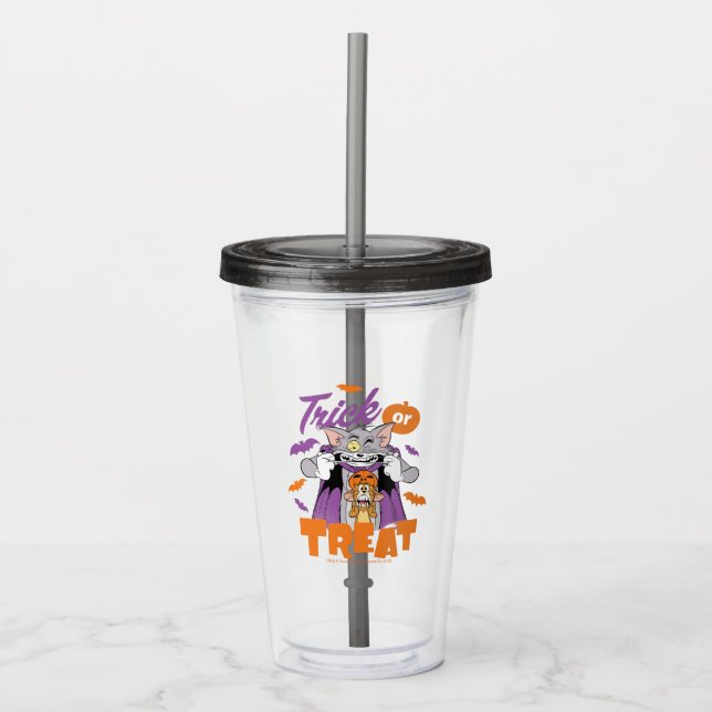 Tom & Jerry | Trick or Treat Acrylic Tumbler (Front)