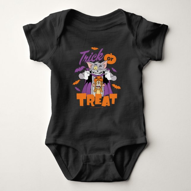 Tom & Jerry | Trick or Treat Baby Bodysuit (Front)