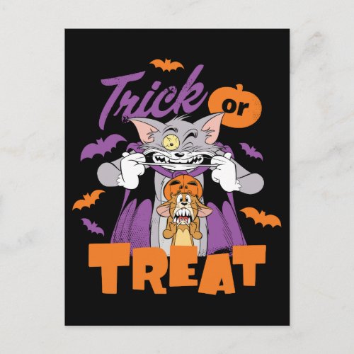 Tom  Jerry  Trick or Treat Postcard