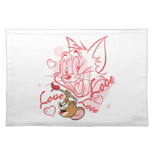 Tom & Jerry Valentine Painting Cloth Placemat