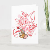 Tom &amp; Jerry Valentine Painting Holiday Card | Zazzle