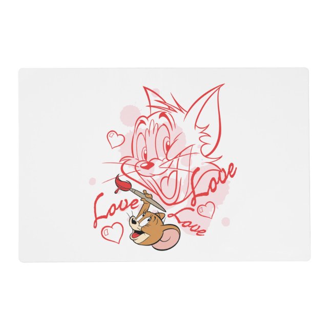 Tom & Jerry Valentine Painting Placemat (Front)