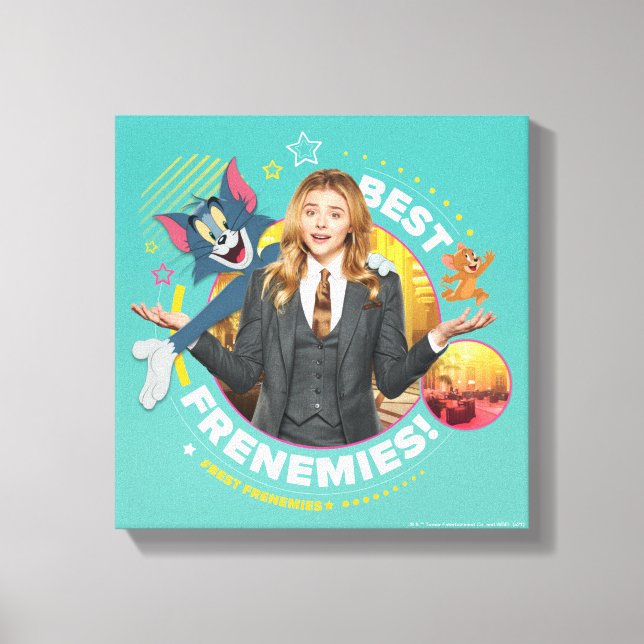 Tom & Jerry With Kayla - Best Frenemies Canvas Print (Front)