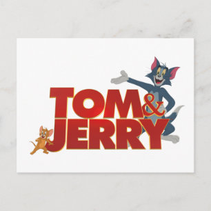 Tom & Jerry With Movie Logo Postcard