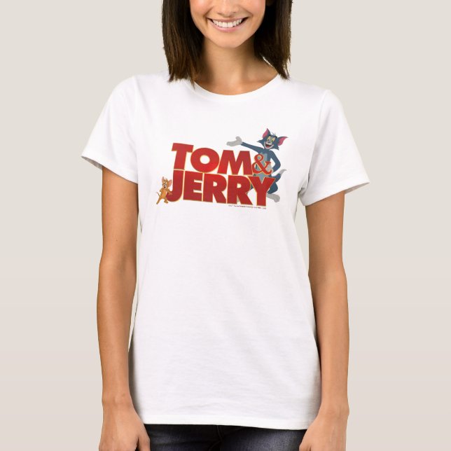 Tom & Jerry With Movie Logo T-Shirt (Front)