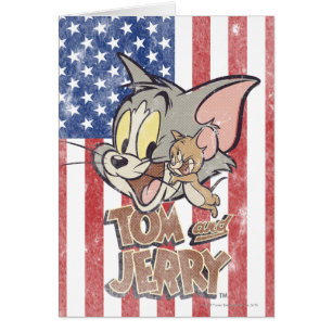 Tom & Jerry With US Flag