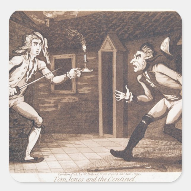 Tom Jones and the Centinel, 1799 Square Sticker (Front)