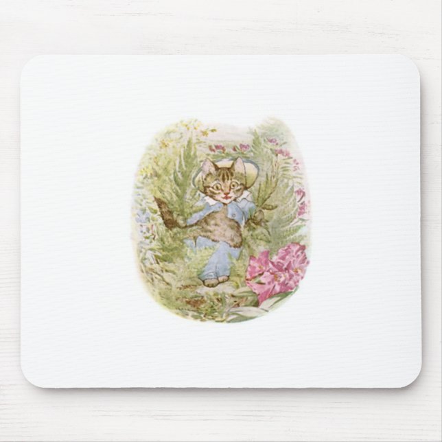 Tom Kitten (Cute Cat Illustration) Beatrix Potter Mouse Pad (Front)
