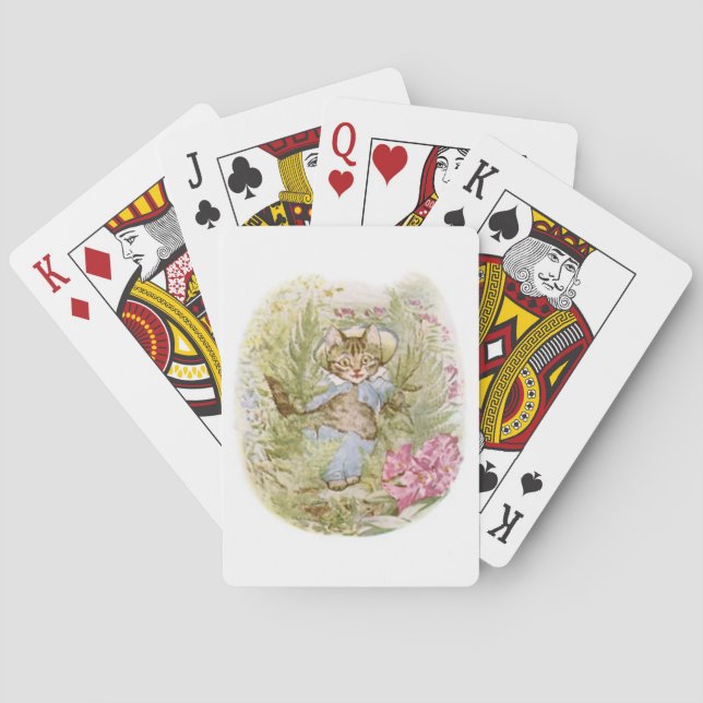 Tom Kitten (Cute Cat Illustration) Beatrix Potter Poker Cards (Back)