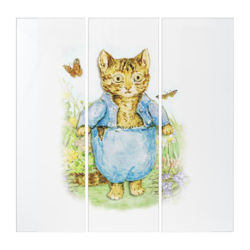 Tom Kitten in his Blue Suit by Beatrix Potter Triptych