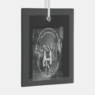 Tom Lost His Reason All Together Burns Night Grey Glass Ornament