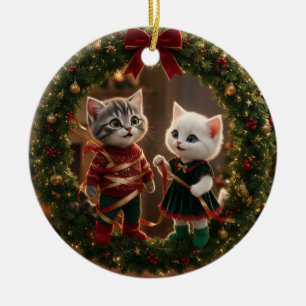 Tom & Luna Merry Christmas Personalized Ornament