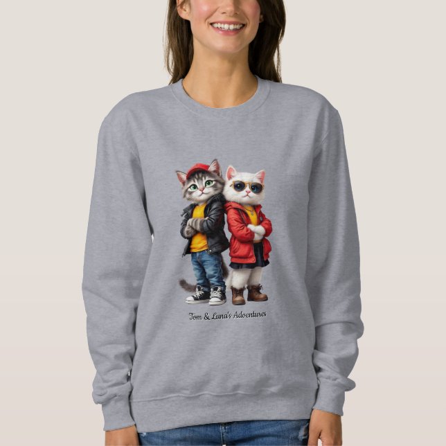 Tom & Luna’s Adventures – Cool Cats Sweatshirt (Front)